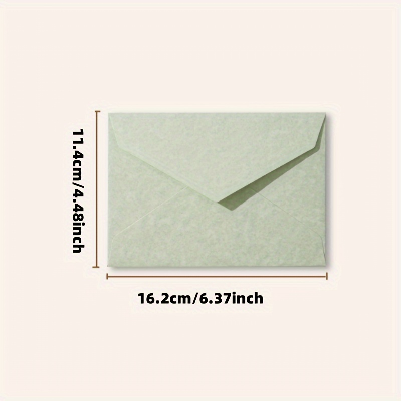 14x20 cm, Carton Luxe, Enveloppe Modèle Bouche Ouverte - Couleur verte