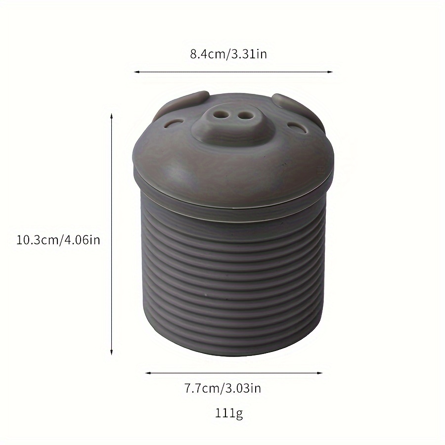 Silicone Grease Container Cute Pig Oil Container With Filter - Temu