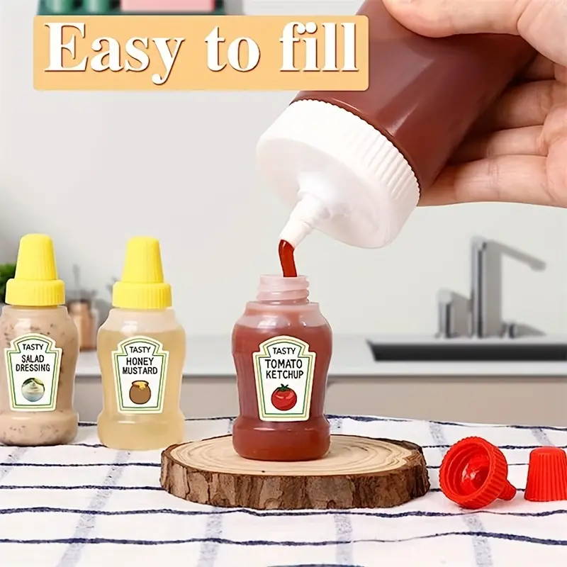 12 pièces mini bouteilles de sauce bouteilles de ketchup - Temu