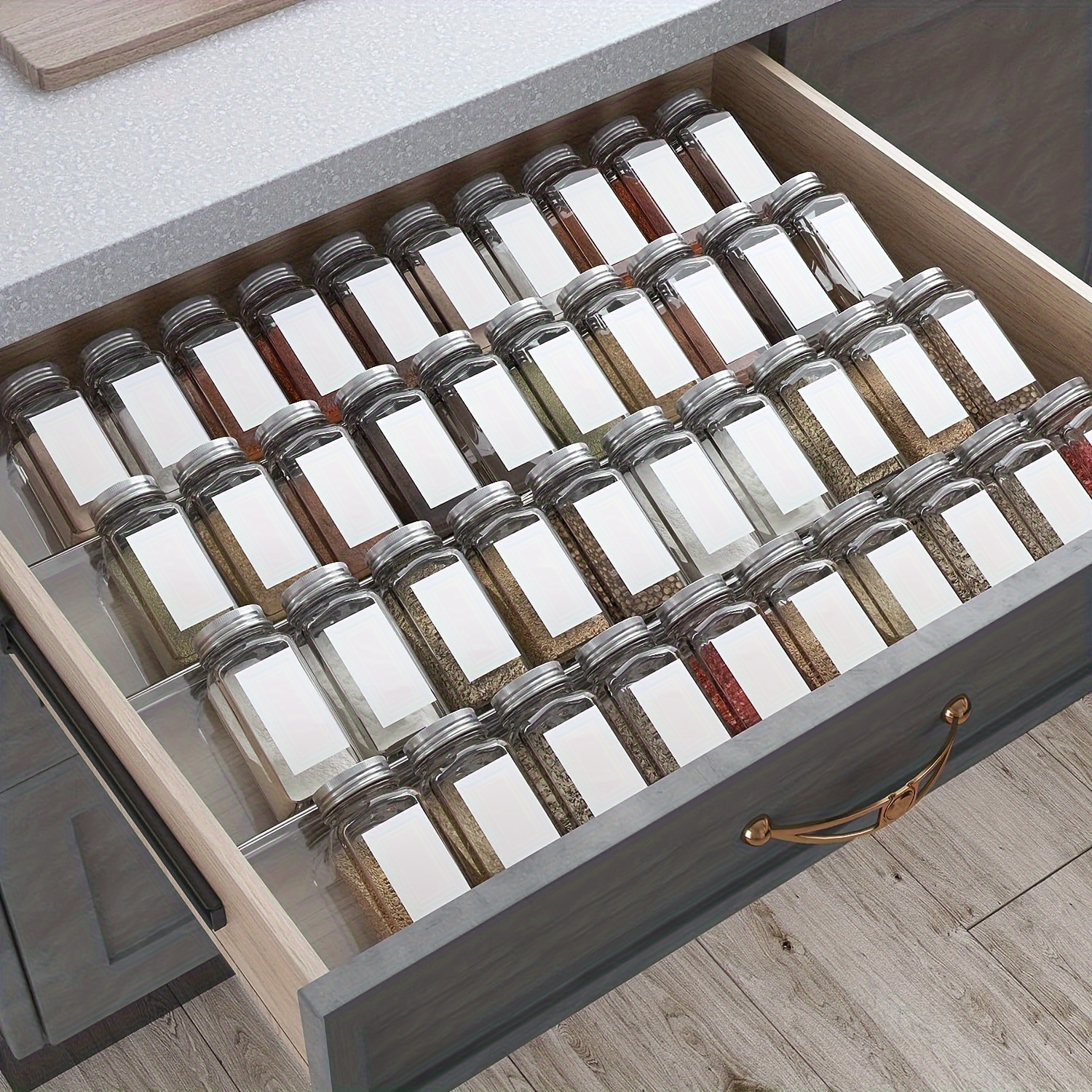 SIMPLEMADE Bandeja transparente XL para cubiertos, inserto de cajón  transparente, organizador de utensilios para cajones, almacenamiento  multiusos