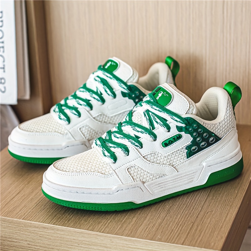 Men's Lace-up Sneakers - Athletic Shoes - Skate Shoes With Good Grip - Temu