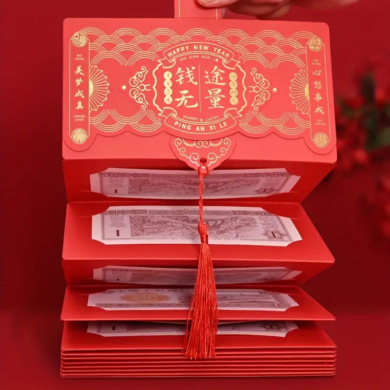 2024 Chinese New Year Folding Red Envelopes 10 Card - Temu