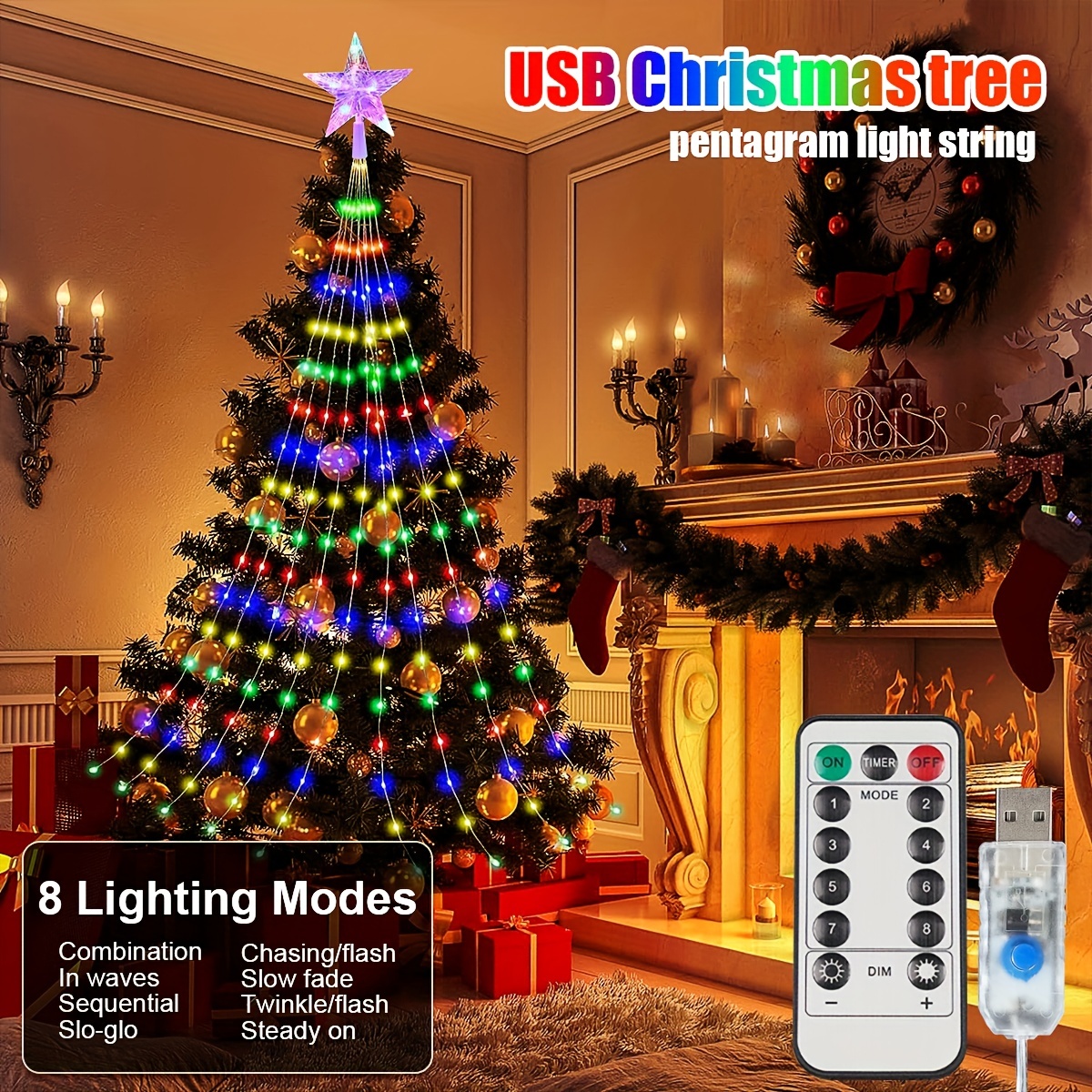 Christmas Tree Decorations String Lights 10 Led Lights - Temu