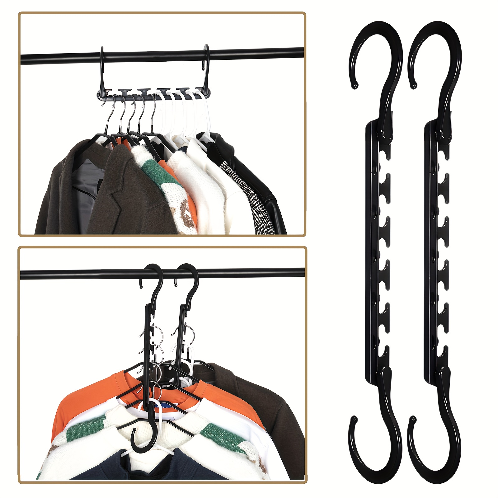 10 PC Space Saver Hangers Closet Organizer Pants Rack Magic Hangers 5 in 1 New !