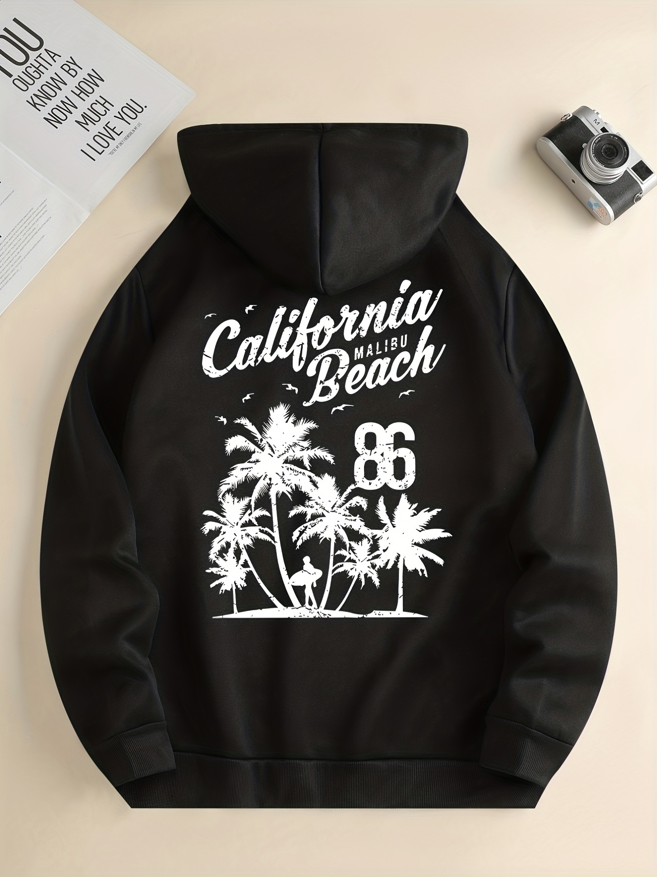 California Beach Print Hoodie Cool Hoodies Men Men's Casual - Temu