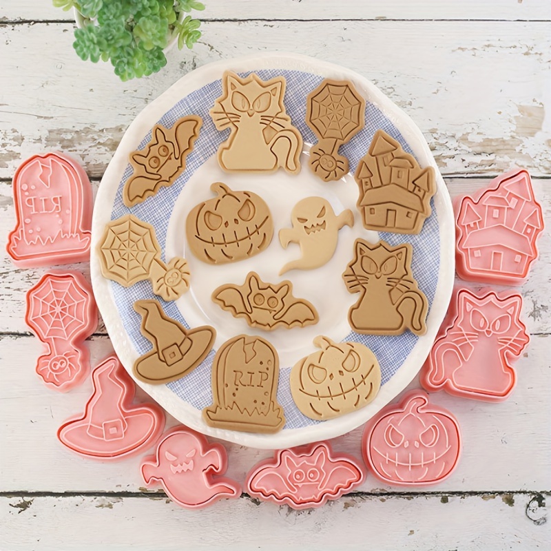 Skull Gingerbread Men Cookie Cutter, Cookie Embosser, Plastic Pastry  Cutter, Biscuit Molds, Baking Tools, Kitchen Gadgets, Kitchen Accessories,  Halloween Decor - Temu