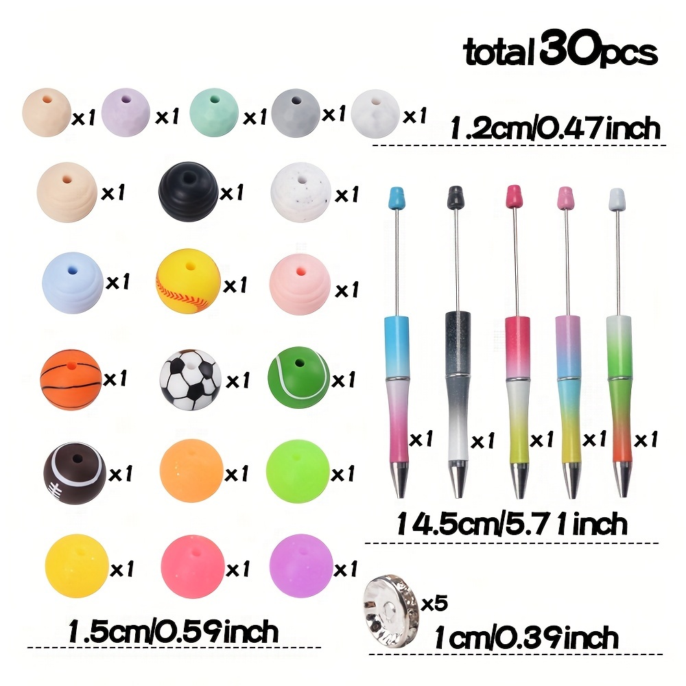 Silicone Beads Random Mixed Color Animals Silicone Bead Kit - Temu