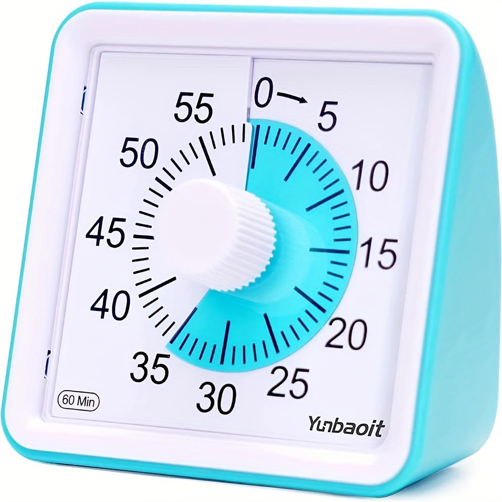 1-10pcs 2 In 1 Visual Timer Desk Countdown Clock 60 Minute
