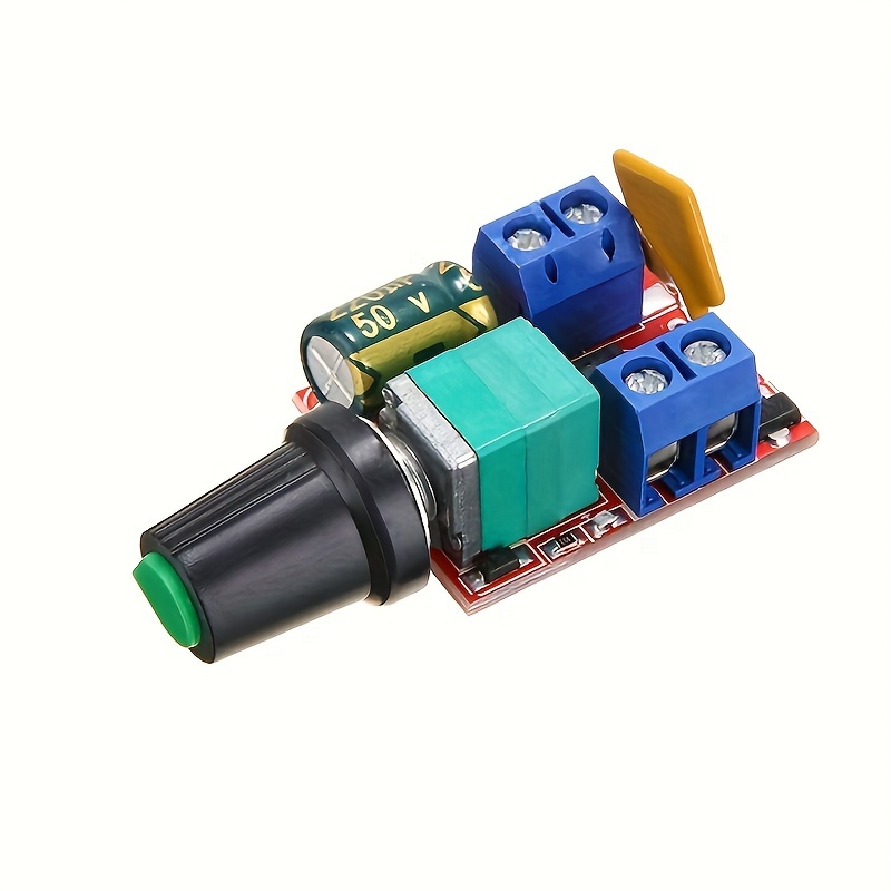 

1pc Dc Motor Speed Controller 3v 6v 12v 24v 35v Adjustable Speed Controller Regulator Switch 5a Ultra-small Dimmer, With Speed Control Knob