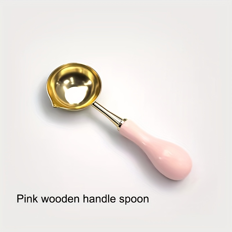 1pc Wax Seal Spoon In Macaron Pink Color
