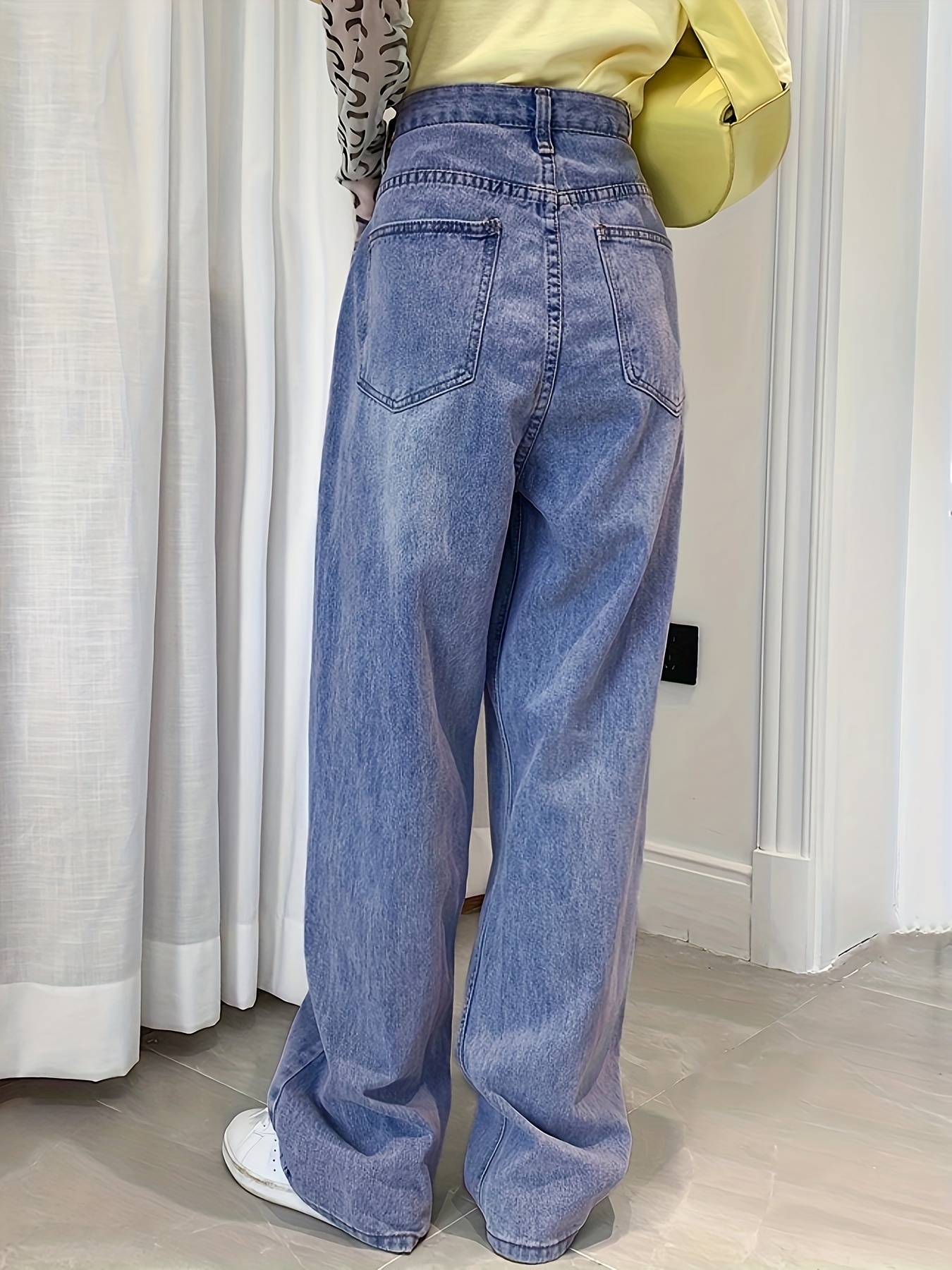 Womens Casual Jeans Denim Pants Vintage Pants Trousers with
