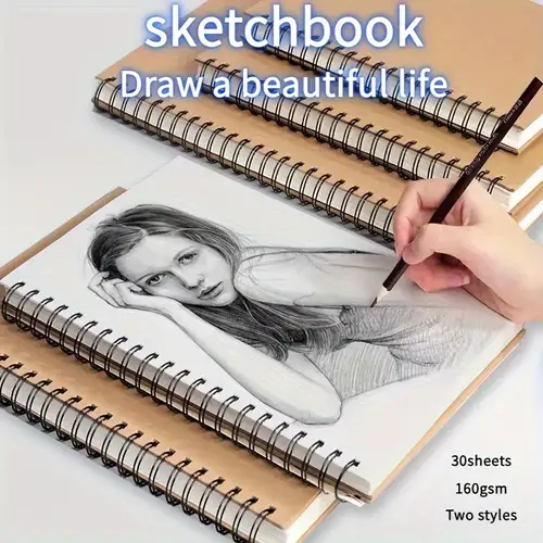 Quaderno da disegno 160GSM per quaderno da disegno libri da colorare blocco  note di carta a4 acquerello estetico per pennarelli materiale scolastico  per studenti