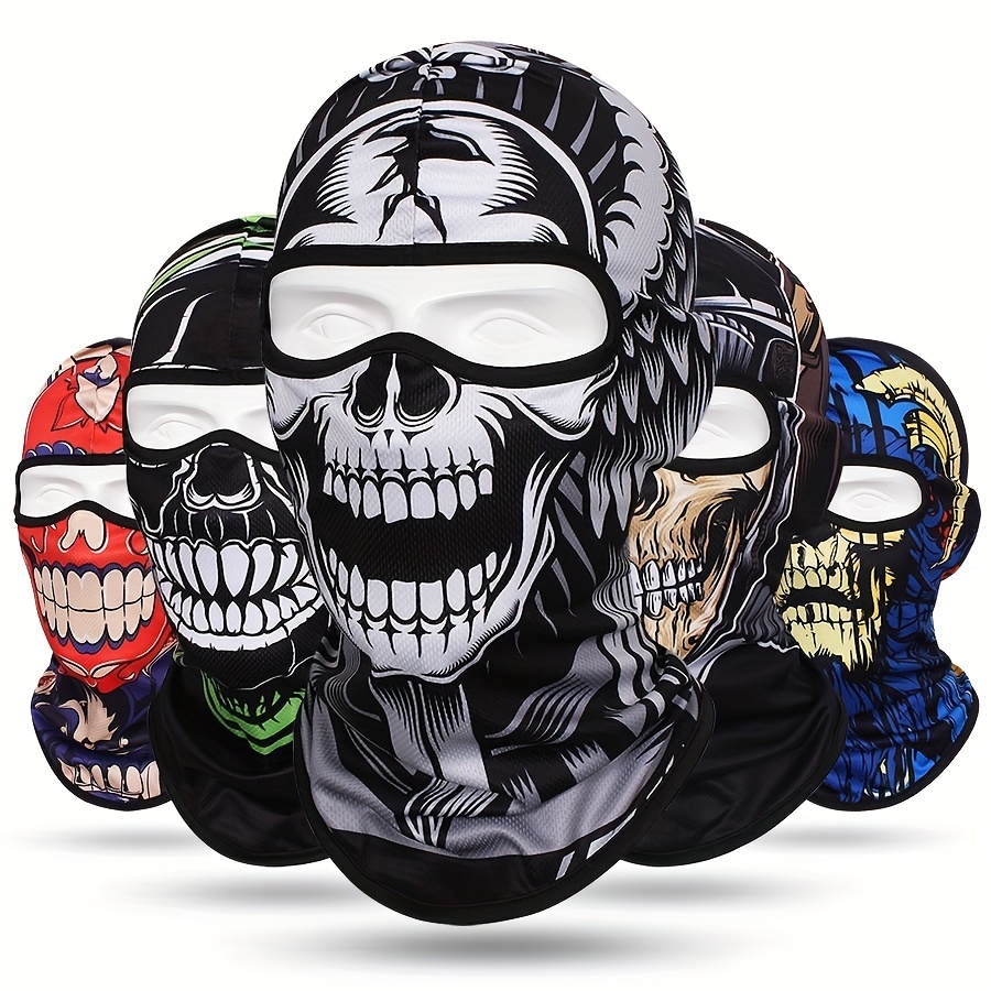 

3d Anime Skull Balaclava Full Face Ski Mask Hip Hop Unisex Neck Warmer For Cycling Motorcycle Skiing Outdoor Sports