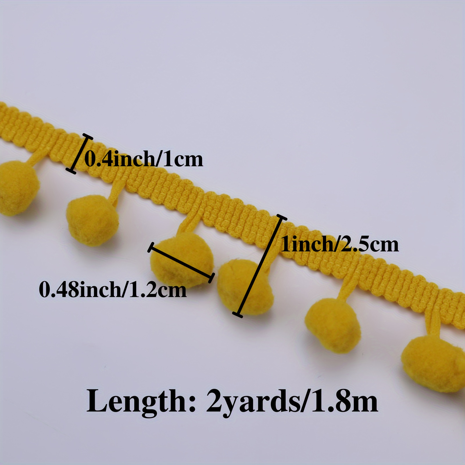 3 Yards Pom Pom Lace Trim Ball Fringe Ribbon For Sewing - Temu