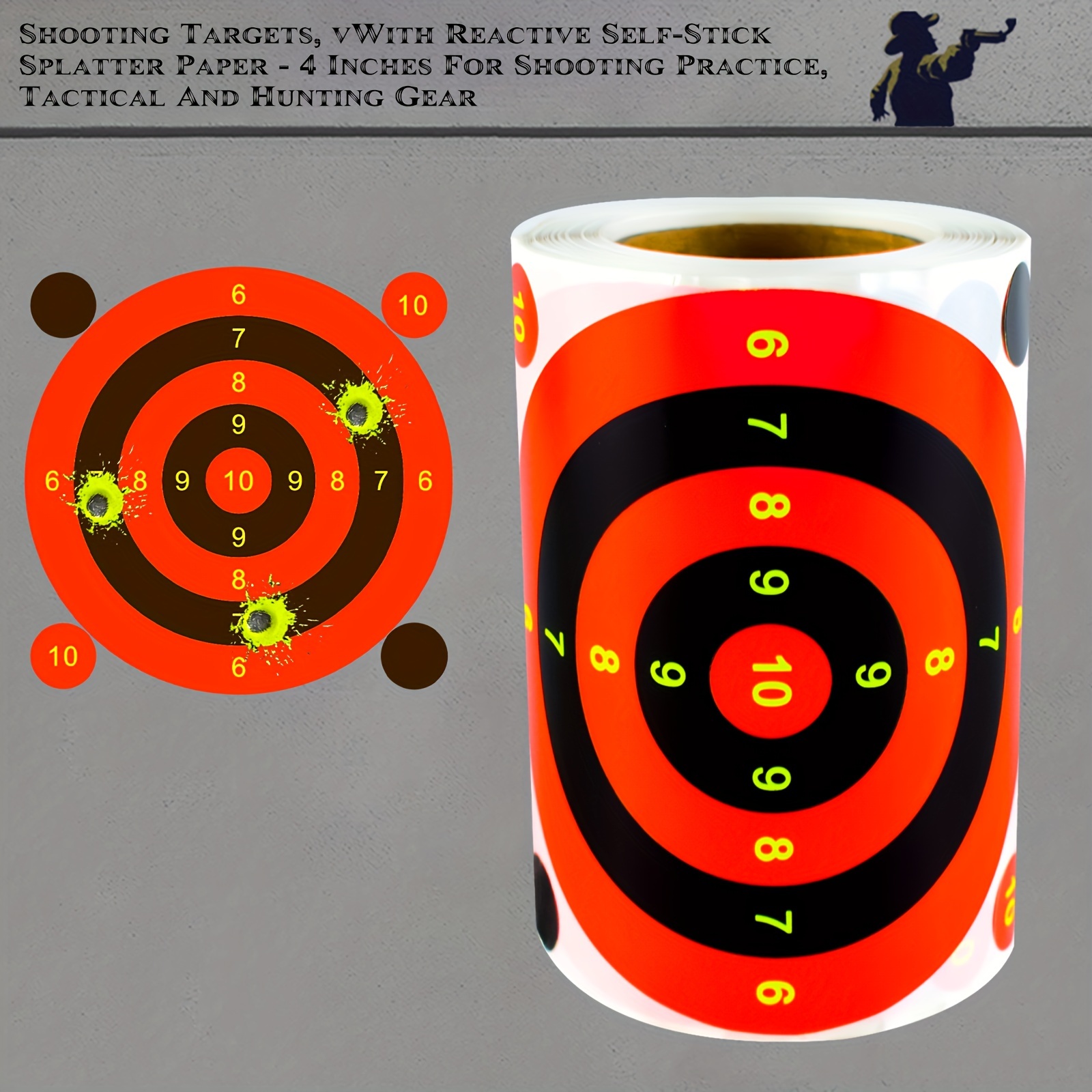 Targets With Reactive Self stick Splatter Paper For - Temu