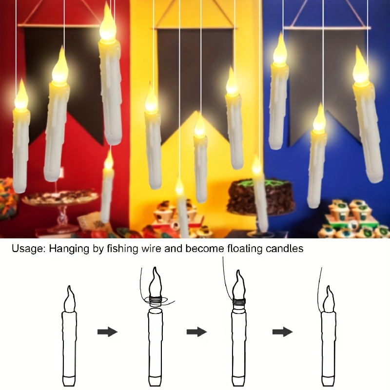 Floating Candles Lights Remote Control Hanging Candles With - Temu