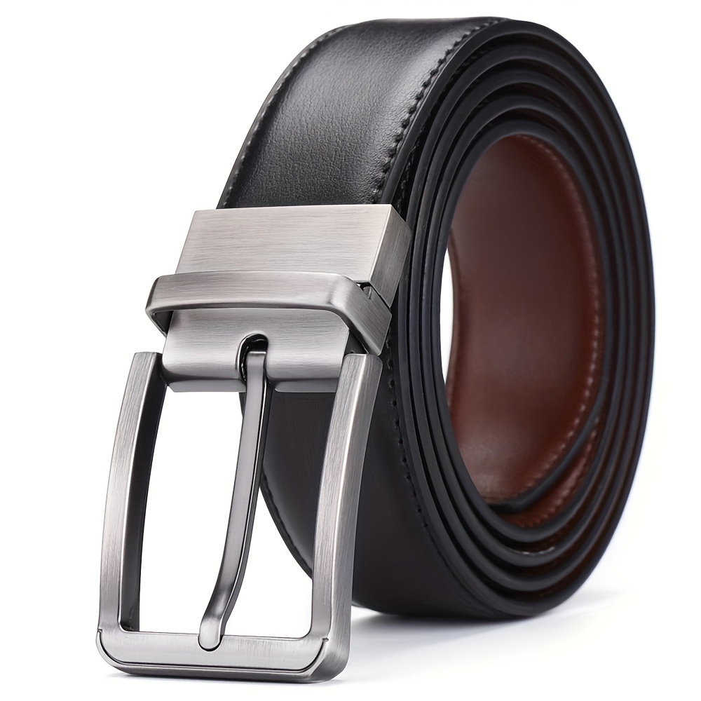 Men' Second Layer Cowhide Belt Business Needle Belt Casual Leather Double Sided Belt Authentic Versatile Pants Belt Men's Belt
