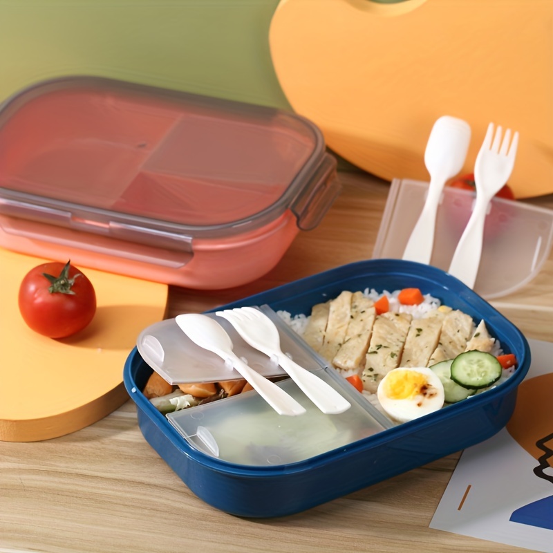 Bento Box Lunch Box Food Container With Utensil Set, Leak-proof Lunch Box  Bento Box For Outdoor Camping Picnic School Fishing - Temu