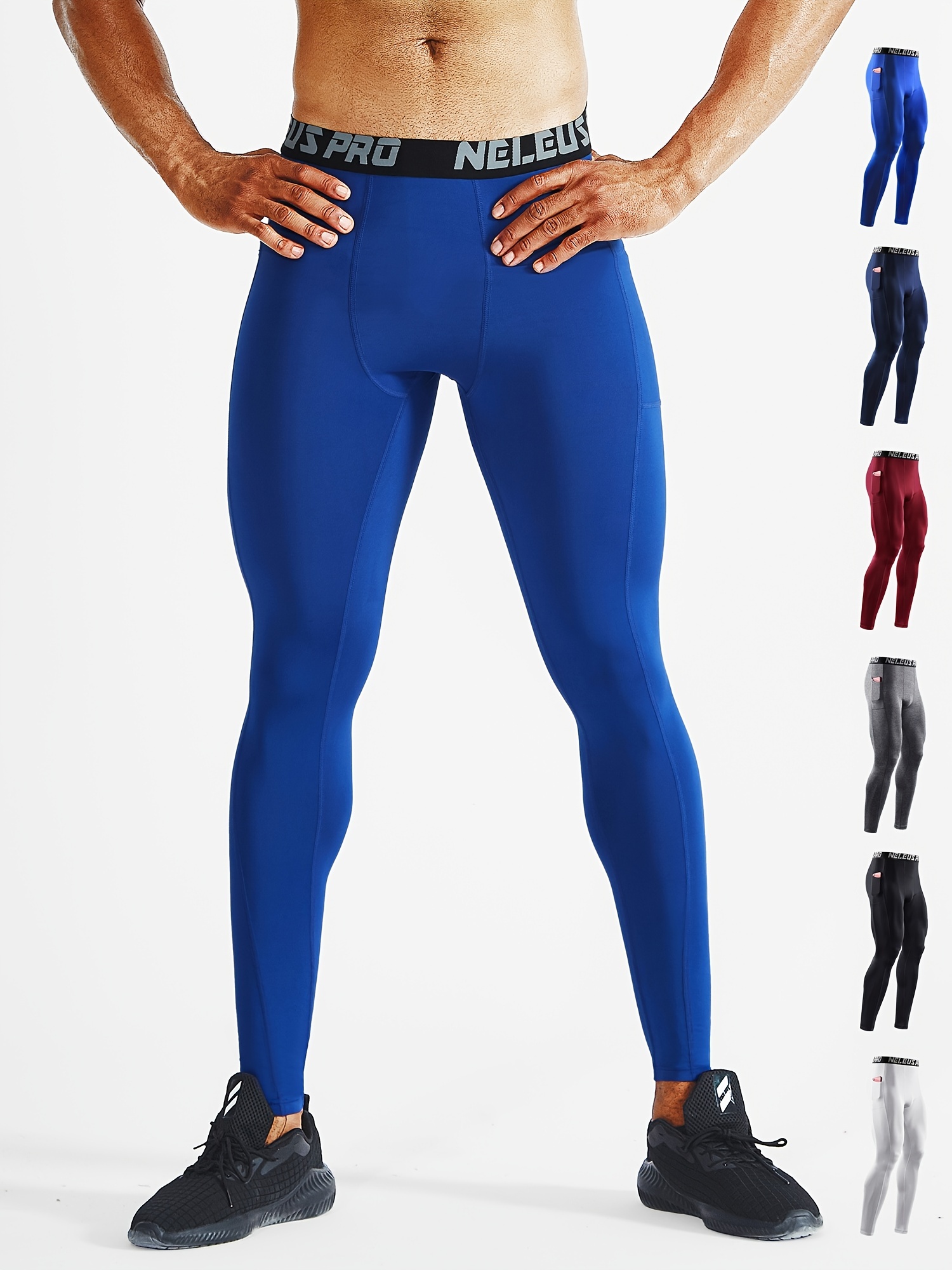 Plus Size Men's Breathable Stretchy Pro Compression Pants Running