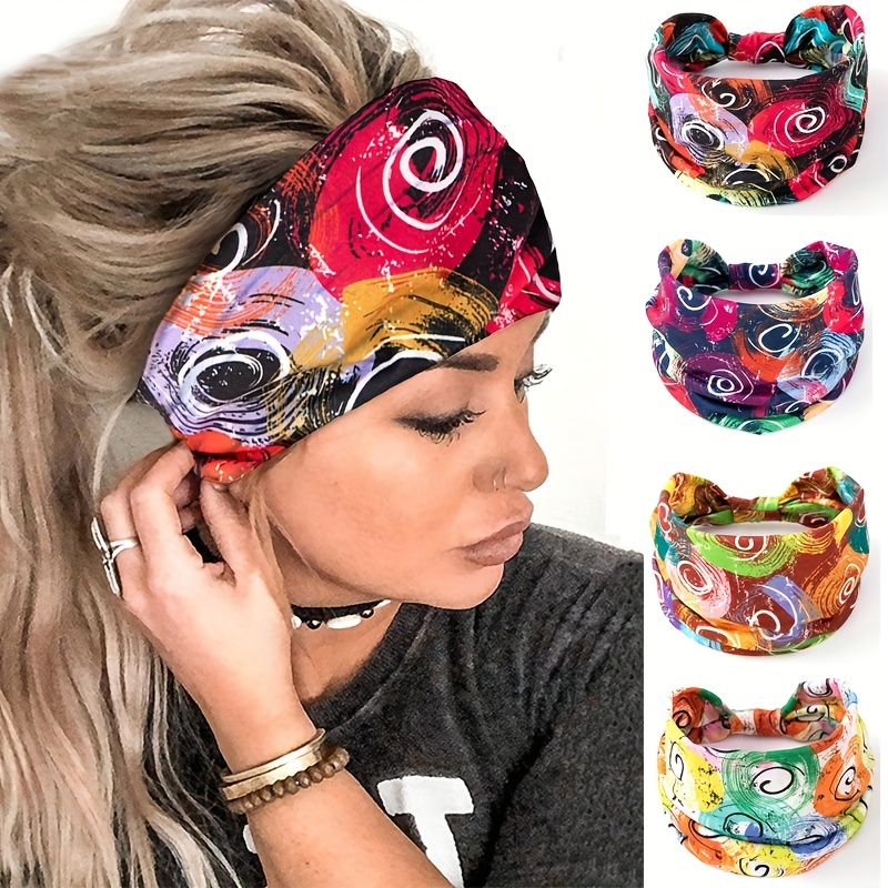 Diadema Moda Tie Dye Mujer Diadema Elástica Diadema Yoga - Temu Mexico