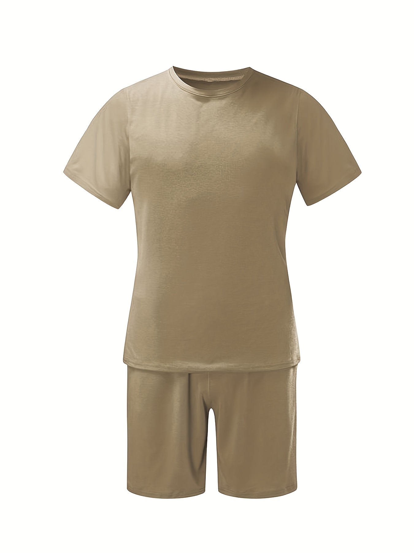 Men's Soft Cotton Knit Jersey Pajamas Lounge Set, Short Sleeve Shirt And  Shorts With Pockets : Target