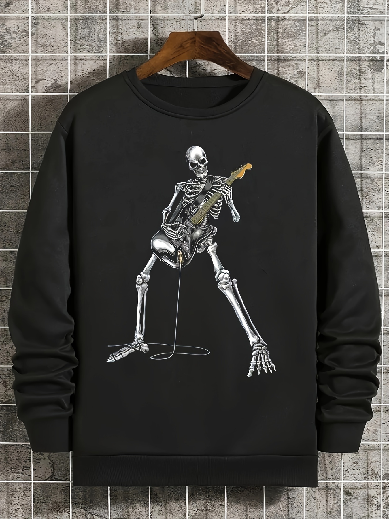 Skeleton Rocker Pattern Print Sweatshirt For Kids Boys - Keep Your