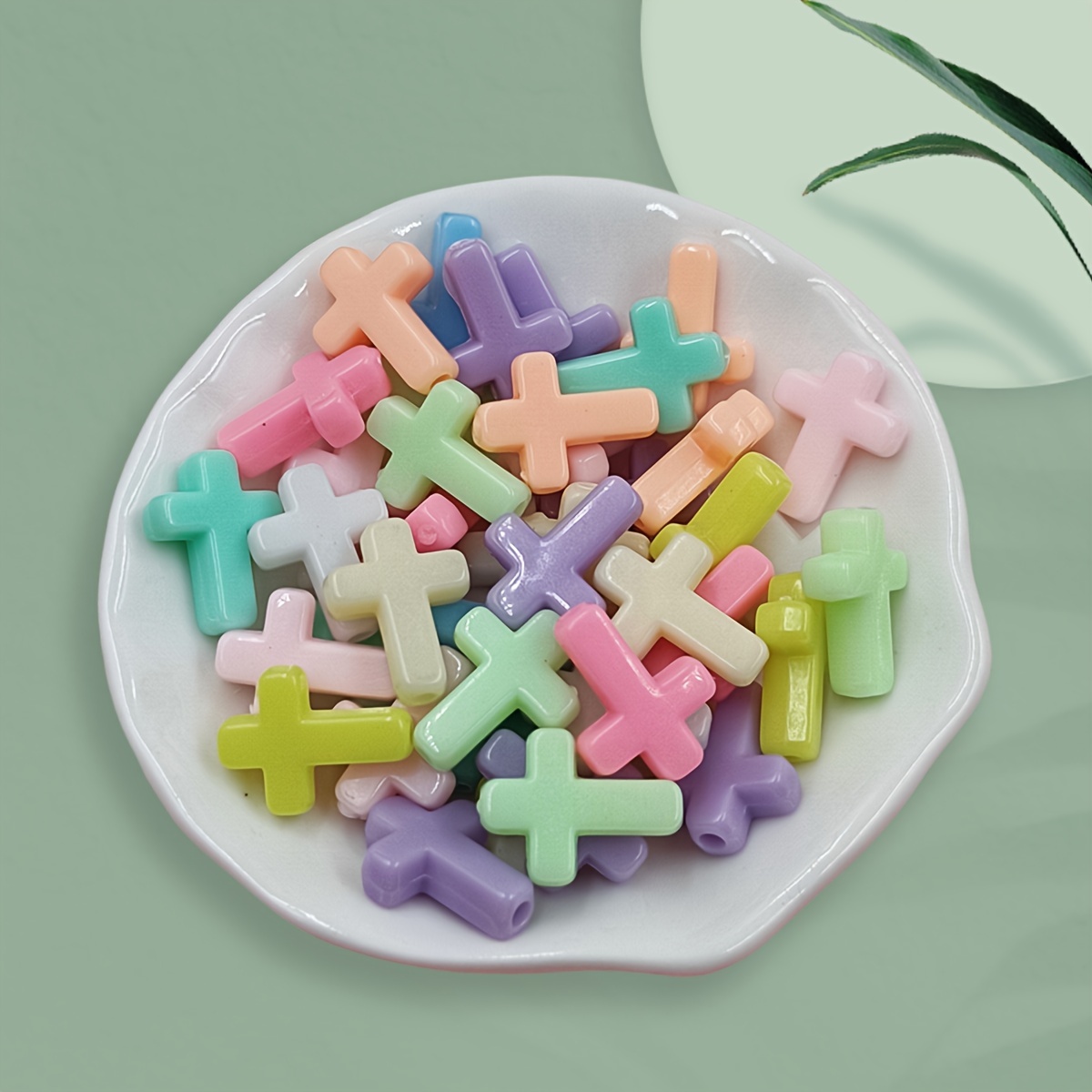 Fashion Candy Color Cross Shape Beads For Jewelry Making Diy - Temu