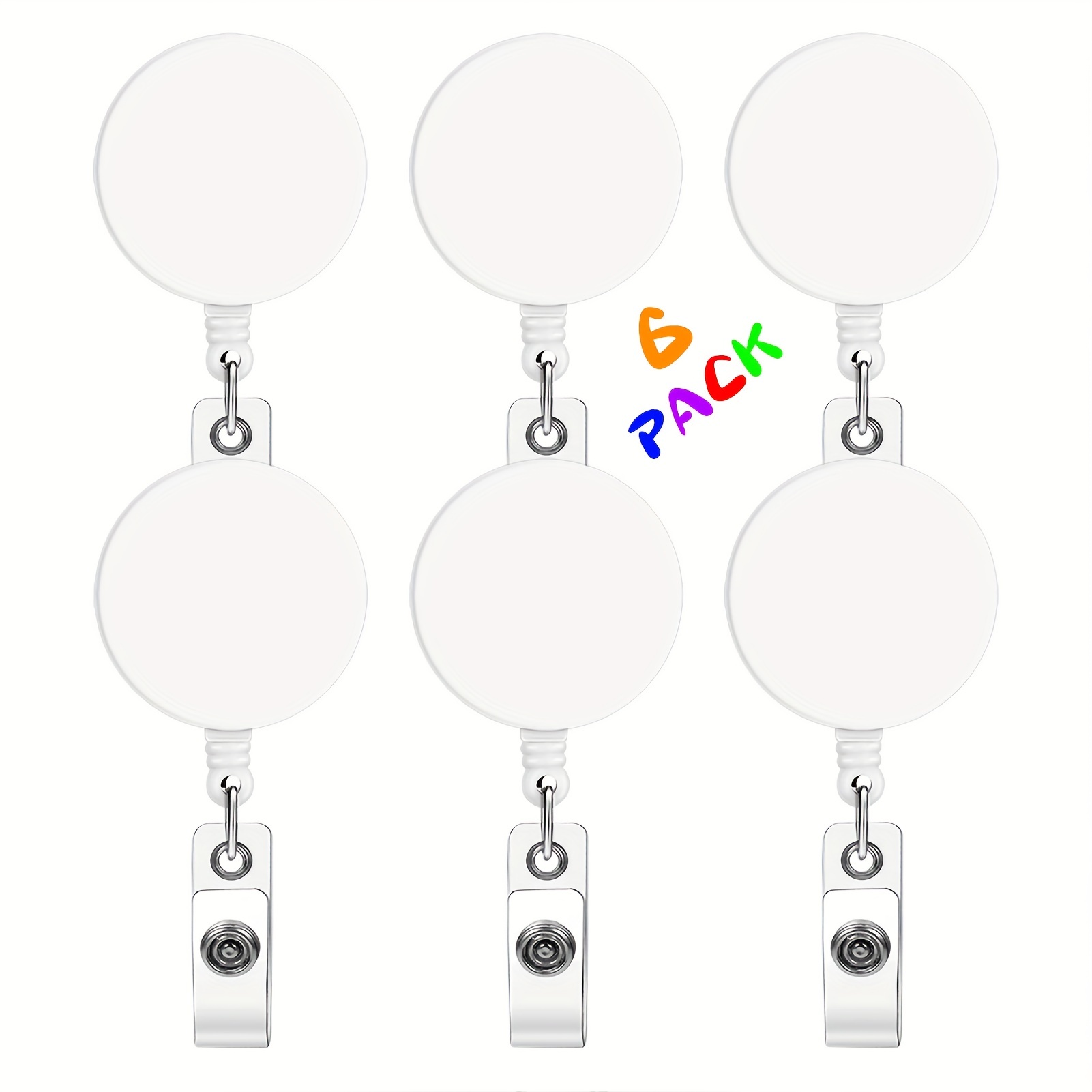 1 Inch Sublimation Blank Aluminum Stickers for Retractable Badge Holder,  Round
