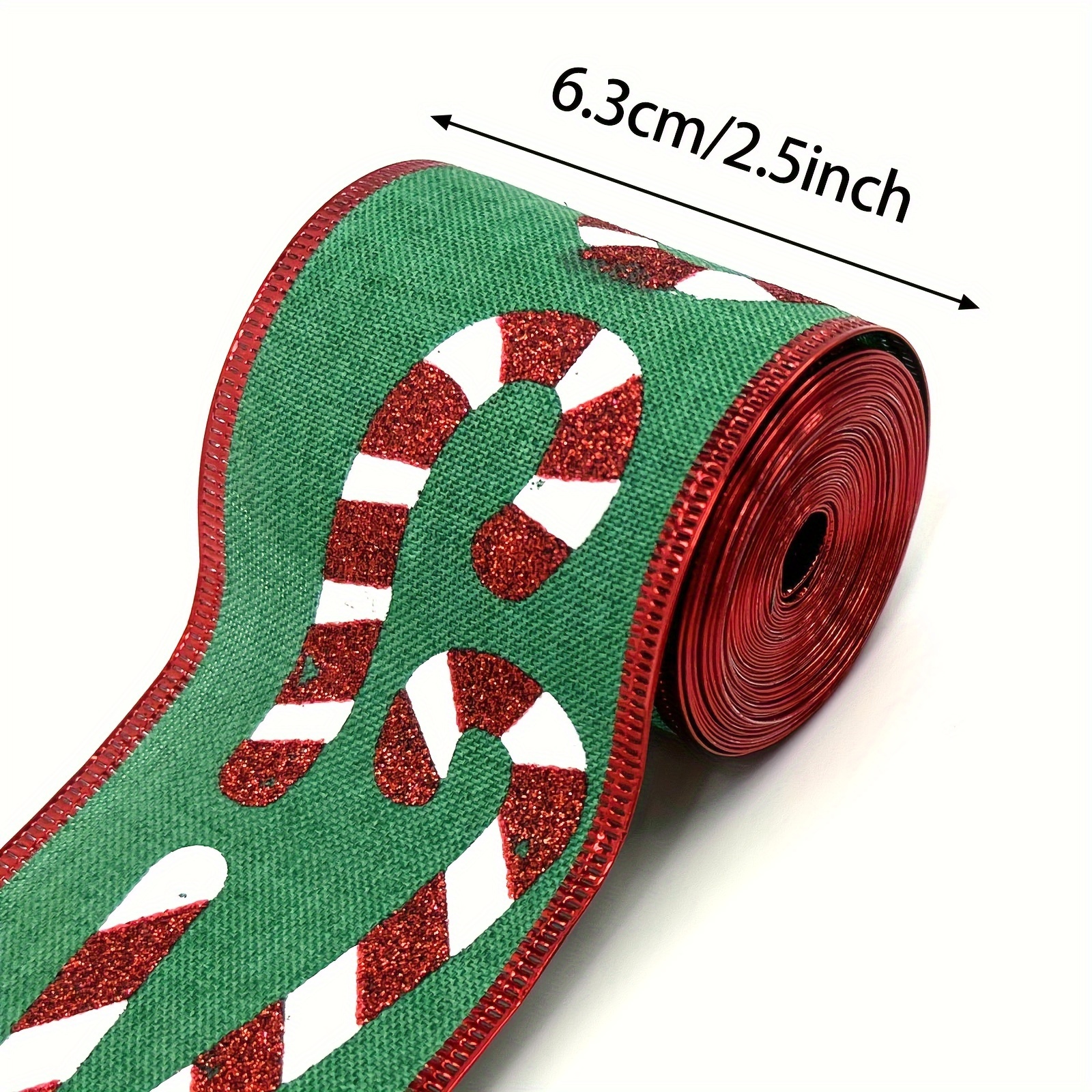 5 Yards Red Stripe Christmas Candy Cane Ribbon Red White - Temu Canada