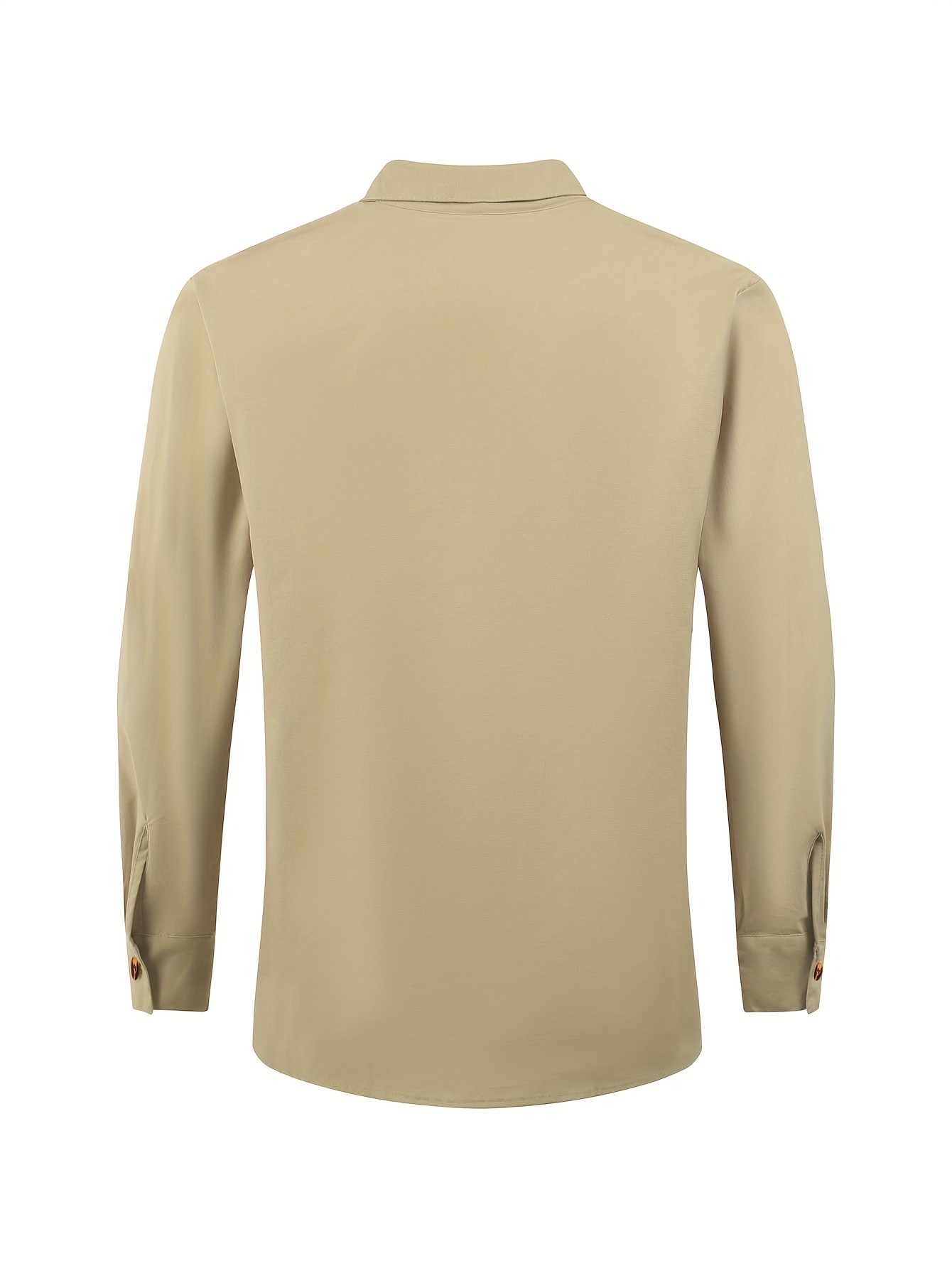 Mens vintage solid color stand collar sales long sleeve loose casual t shirt