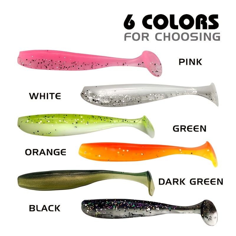 Spinpoler Shad Fish Lure Paddle T Tail Soft Silicone Swimbait Artificial  Bait 75mm/95mm/125mm Fresh And Salt Water Leurre Souple
