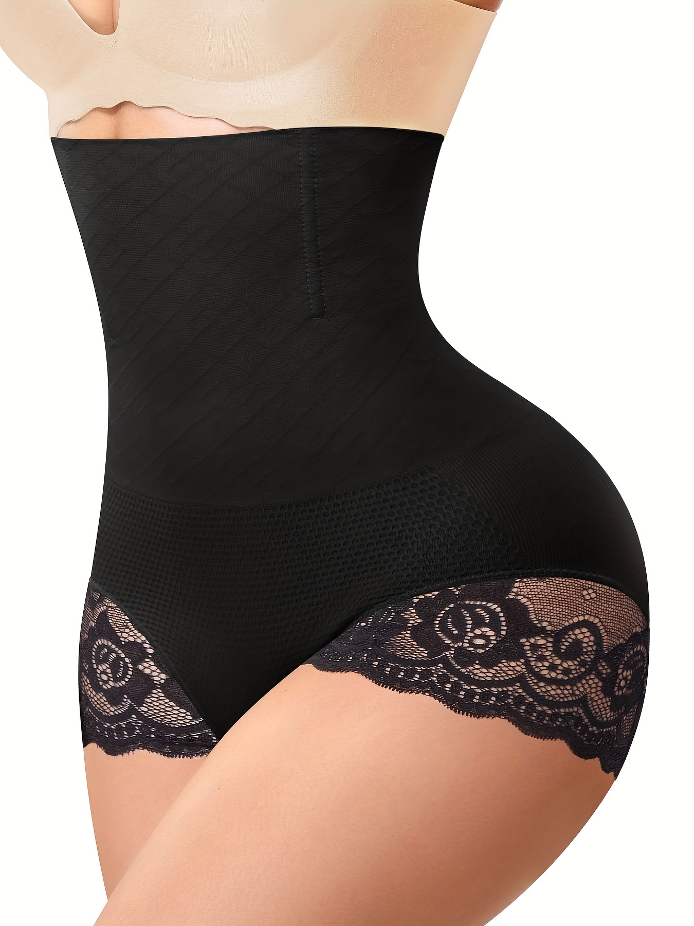 Large size lace tummy control panties, high-waisted, slimming, covering the  flesh, lifting buttocks, body-shaping pants for women to control the tummy  in all seasons without curling