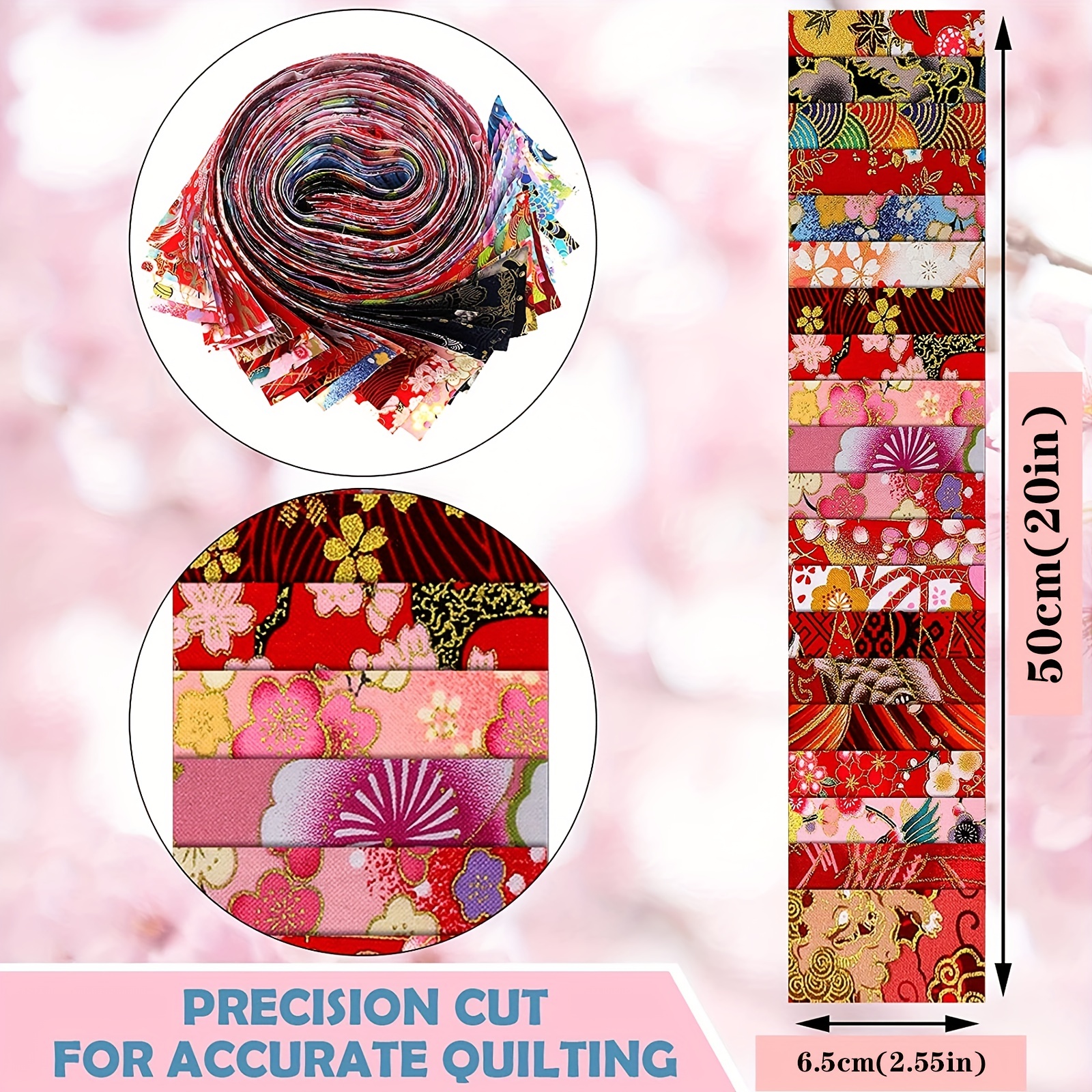 45PCS Fabric Jelly Rolls, Jelly Roll Fabric Strips for Quilting, Patchwork  Craft Cotton Quilting Fabric, Quilting Fabric, Plain Weave Cotton Fabric