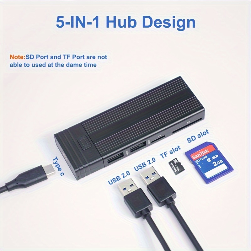 FIDECO Powered 7-Port USB Hub, USB 3.2 Gen 1 Data Hub with Independent  On/Off
