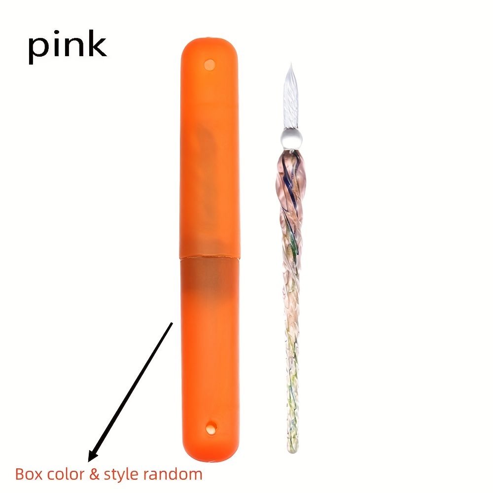 ZhiwenCZW Vintage Glas Dip Pen Füllfederhalter – Mit Geschenkbox, Für Schule & Kreative