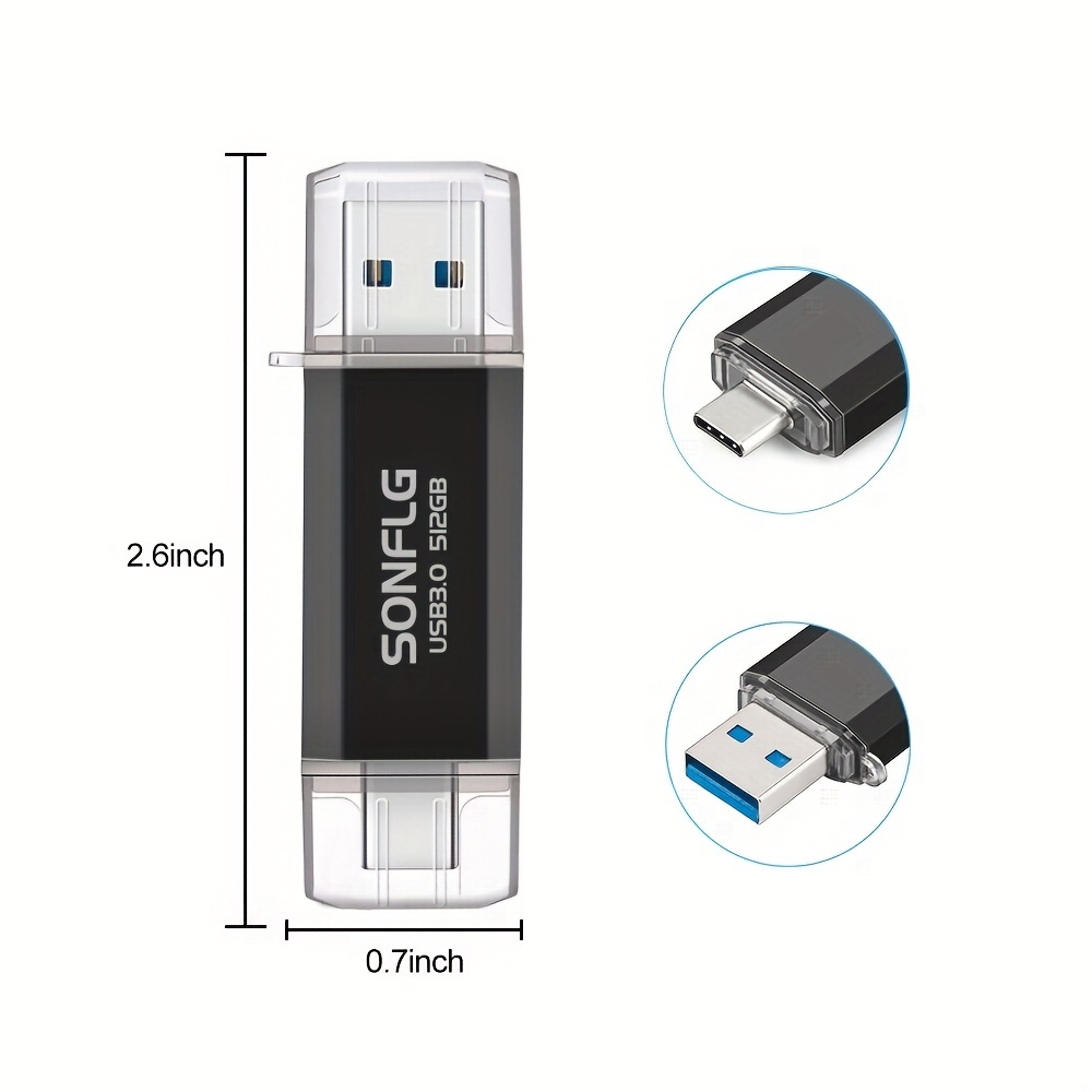 Clé USB, Téléphone USB, 3.0 Type C 2 En 1, Clé USB Portable
