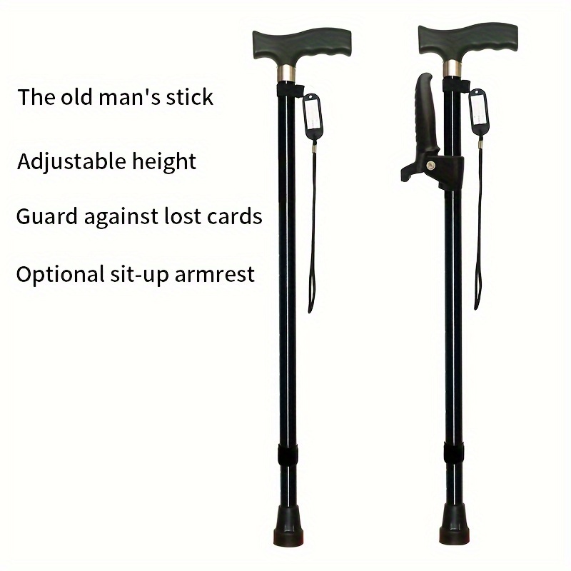 Durable Non Slip Cane With Seat For Seniors Fashionable And - Temu