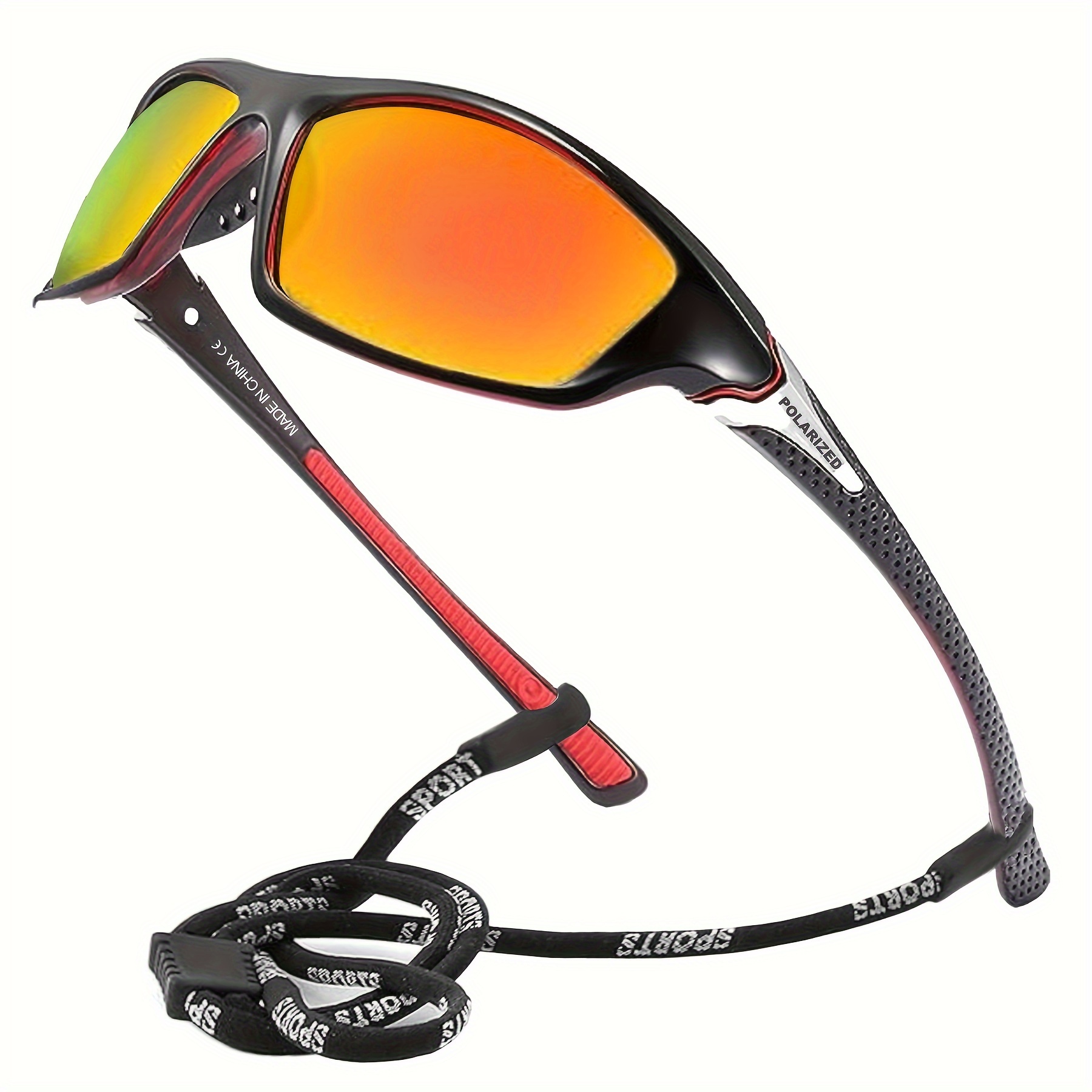 Sports Polarized Sunglasses For Men Cycling Driving Fishing 100% UV  Protection, Black Frame/Blue Mirrored Lens price in UAE,  UAE