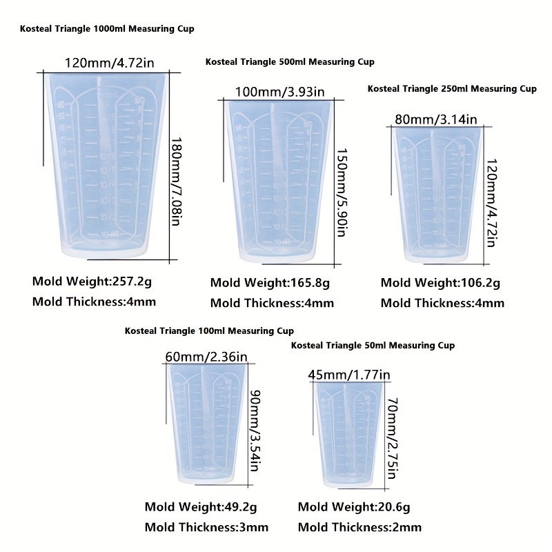Epoxy Mold High Transparent Triangular Measuring Cup - Temu
