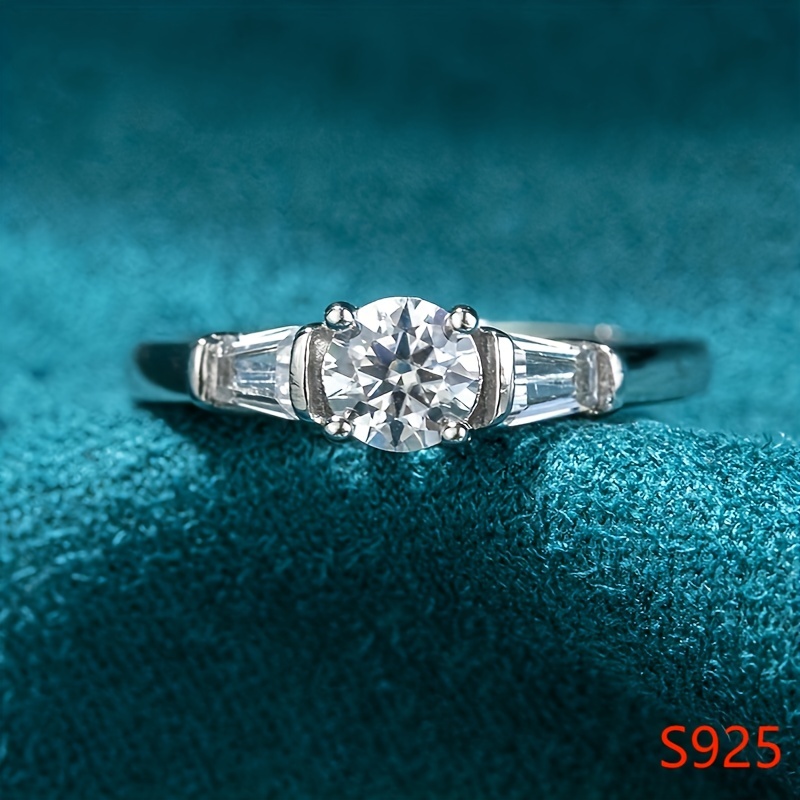 925 Sterling Silver Wedding Band, 5 Rows VVS Moissanite Diamond