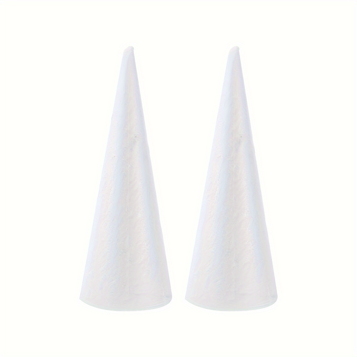  Holibanna 12pcs Cake Toppers Christmas Foam Crafts Handmade  Foam Cone Craft Foam Cone Foam Sphere for Craft Foam Ball for Painting  Floral Foam Car Holder Child Dome White