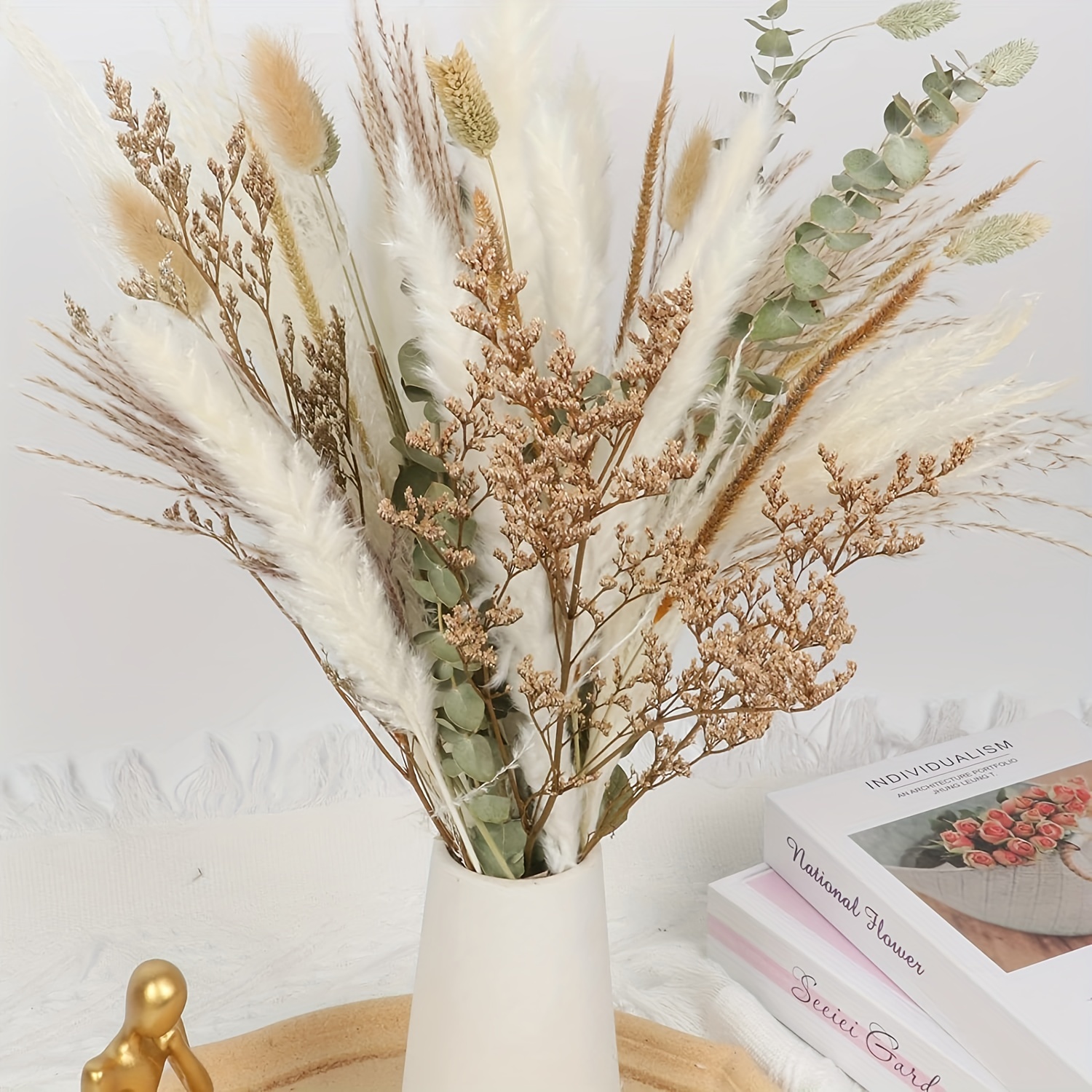 Pampas Boho Bouquet Natural Dried Flowers Decor Pampas Grass Bouquet  Decorative Arch Artificial Flower Arch Wedding