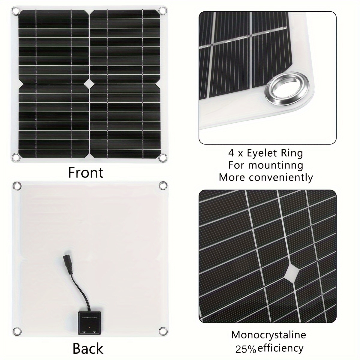 Kit panneau solaire 12V avec régulateur de charge et batterie lithium  5600mAh (Modèle: 0010205)