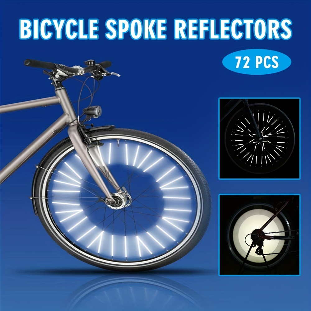 72 Pcs 6 couleurs Réflecteurs à rayons Réflecteurs de vélo