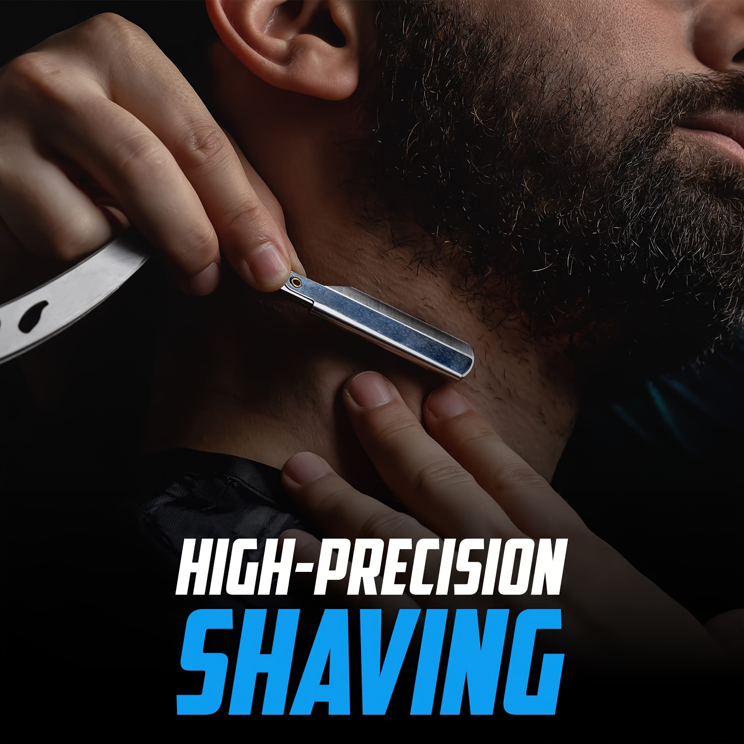 Navaja De Afeitar 100 Hojilas Para Barba Y Bigote Profesional Hombre  Peluquero