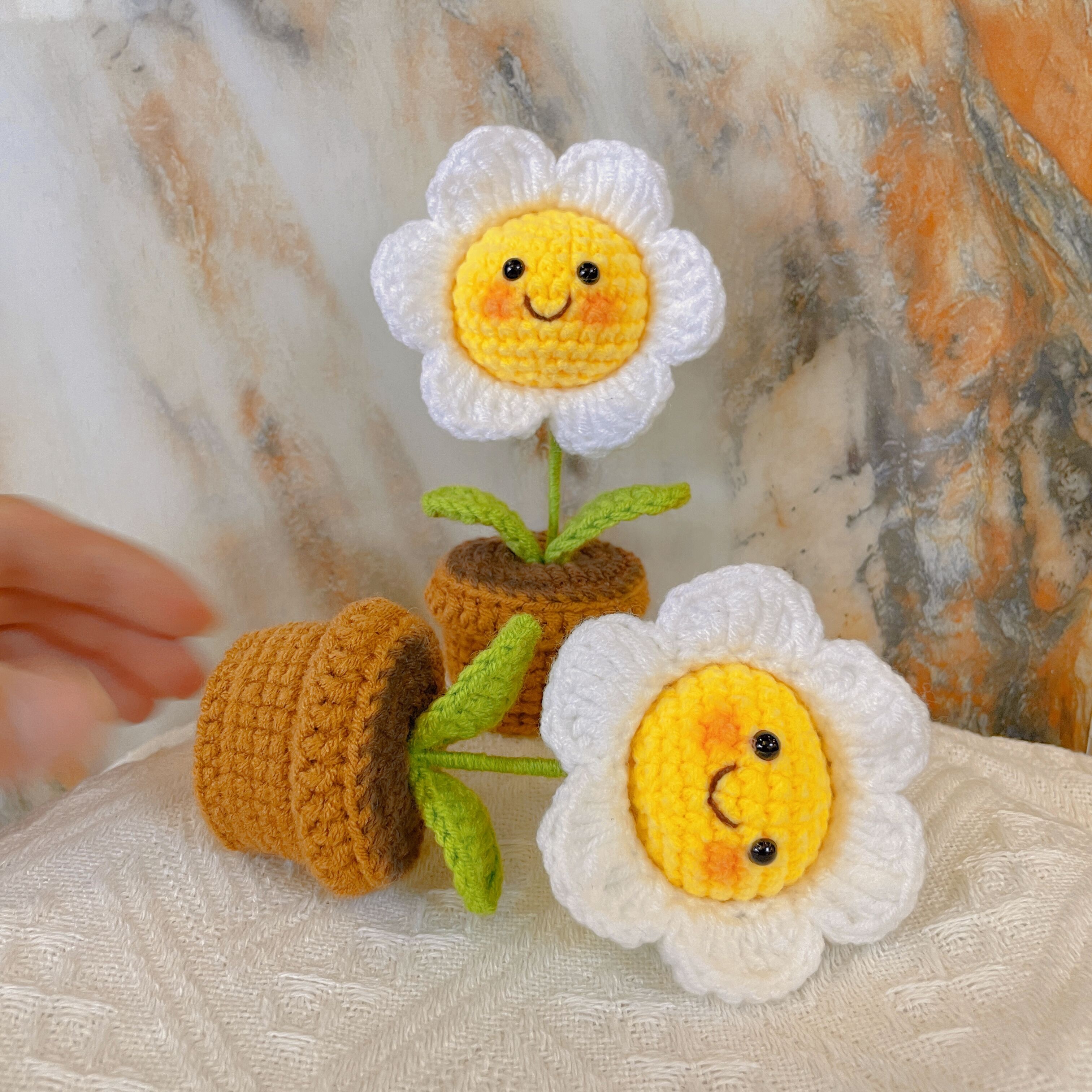 Crochet Flower Bouquet ,Home Decoration,Knitted Flower for