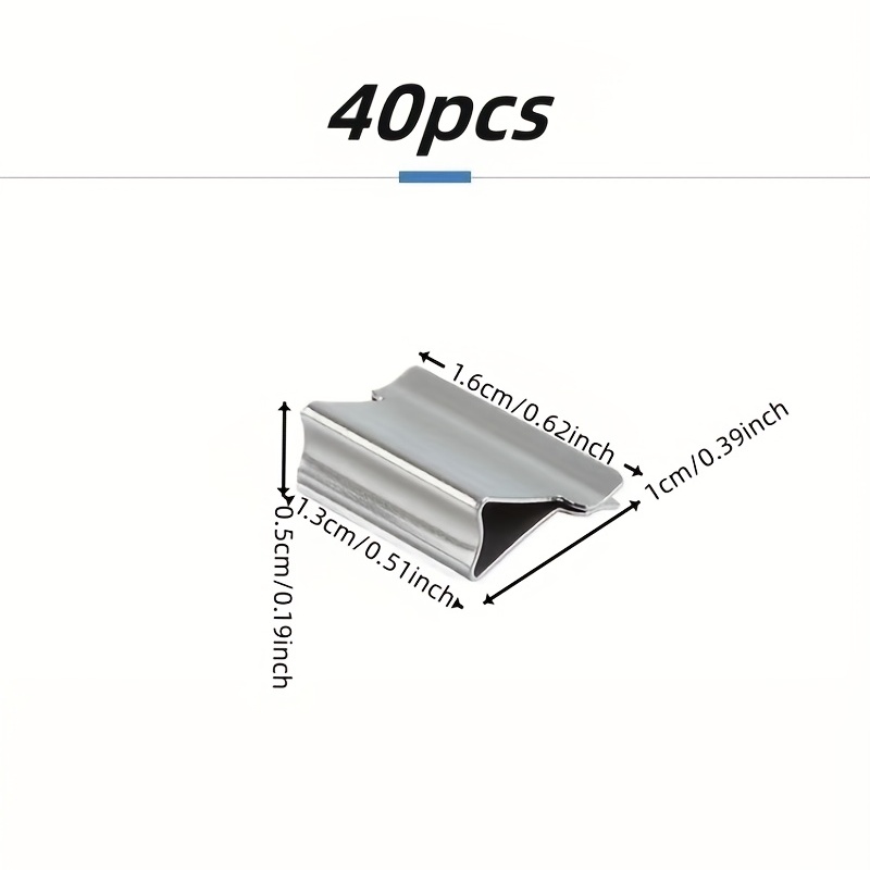 40pcs Long Tail Clip Iron Clip Office Stationery Paper Binding Small Clip