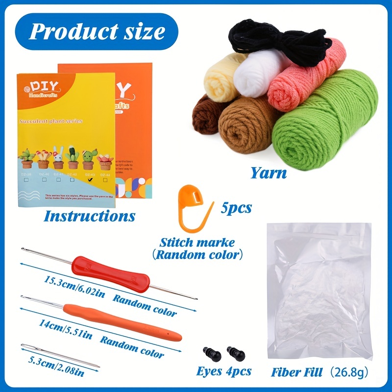 Crocheting Plant Crochet Starter Kit Crochet Kit Beginners - Temu