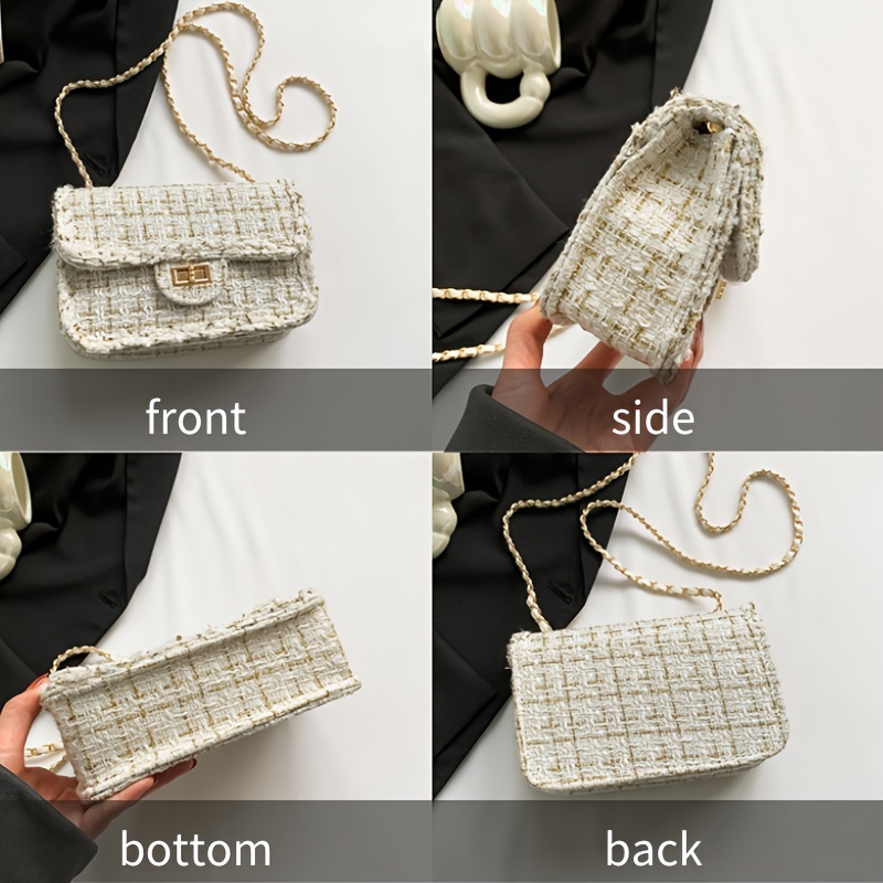 Mini Fashion Textured Crossbody Bag, Classic Flap Shoulder Bag