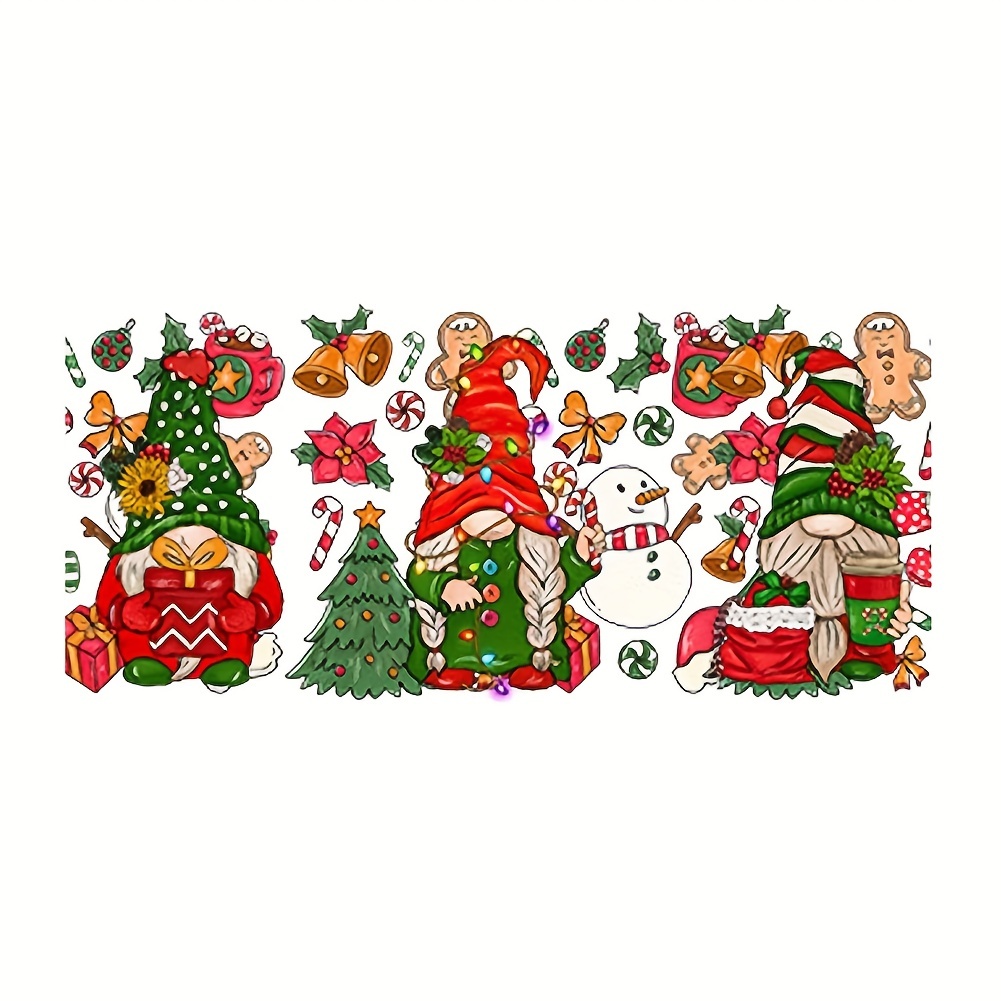 Uv Dtf Cup Wrap Decals Christmas Design Rub On Transfers For - Temu